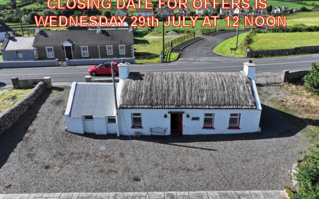 CLOSING DATE FOR OFFERS – KATHY’S COTTAGE, GREENCASTLE, CO DONEGAL